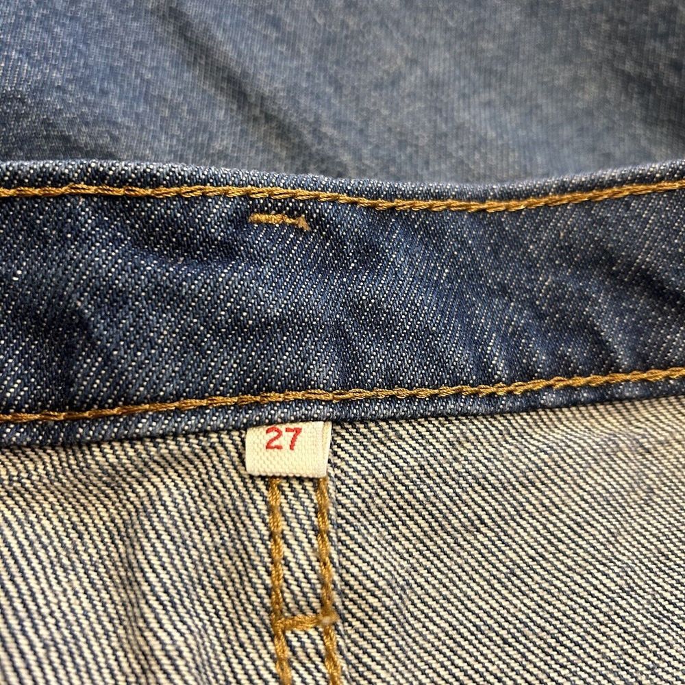 Levi's Premium High-Rise Deconstructed Denim‎ Skirt Sz 27 - Picture 4 of 5